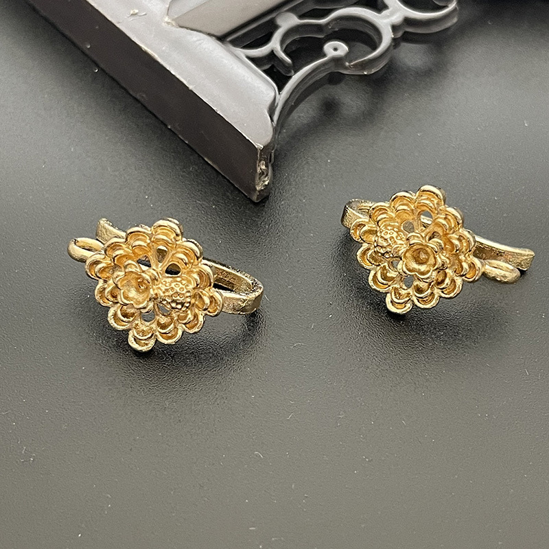 Flower-shaped no-step button no-button diy antique Chinese-style Chinese-style cheongsam waist pendant hairpin hair accessories