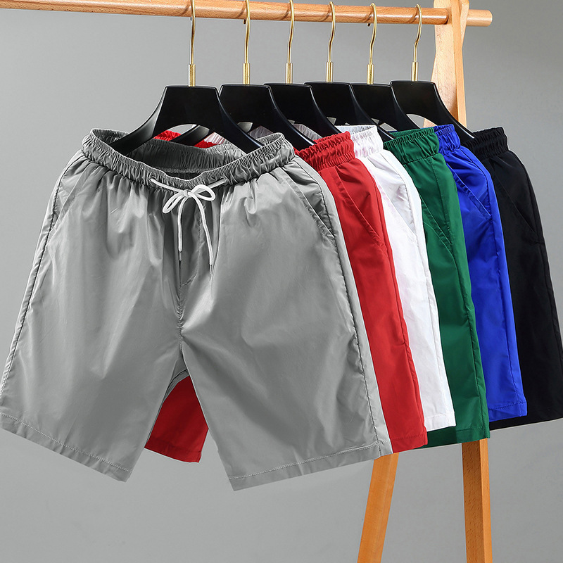 Trendy Men's Shorts Slim-fit Summer Trendy Brand Printed Casual Quick-drying Shorts Beach Pants Social Spirit Guy Pants