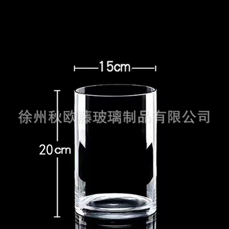 大号透明直筒玻璃花瓶批发客厅落地富贵竹鲜花水培花器摆件ins风|undefined