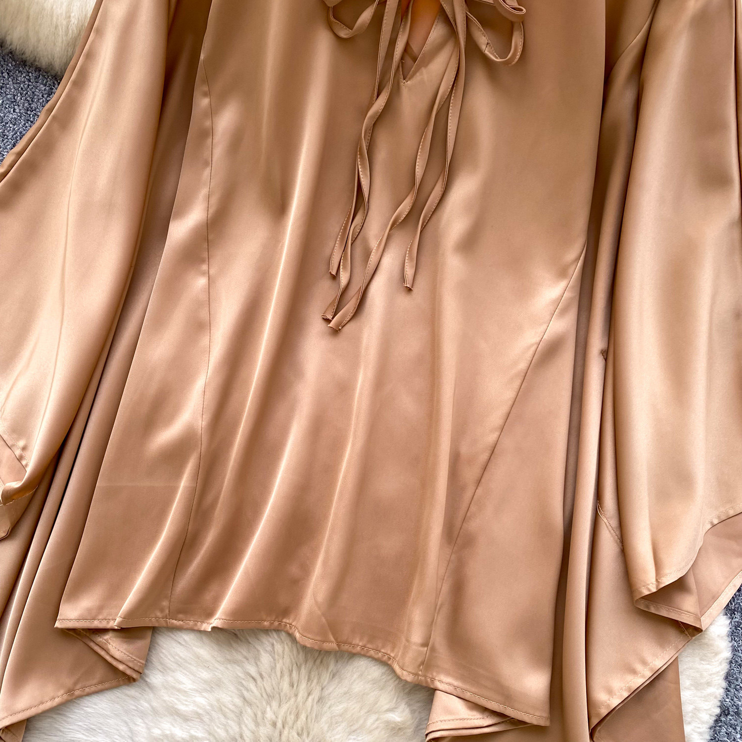 Damen Strickjacke Mit V-ausschnitt Weiter Schnitt Für Büro_voghion.com