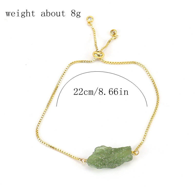 Simple Style Irregular natural stone Copper Bracelets 1 Piece