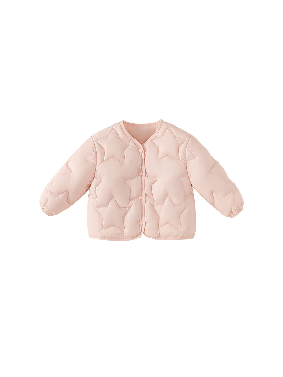 Yubao ropa infantil invierno nuevo color sólido ropa de bebé de mujer chaqueta de niño blanco