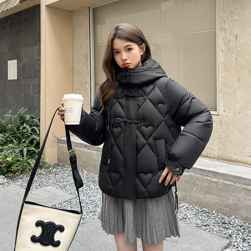 Algodón mujer 2024 invierno chaqueta gruesa nueva chaqueta de algodón de plumón corto pequeño nuevo estilo chino chaqueta de algodón de hebilla