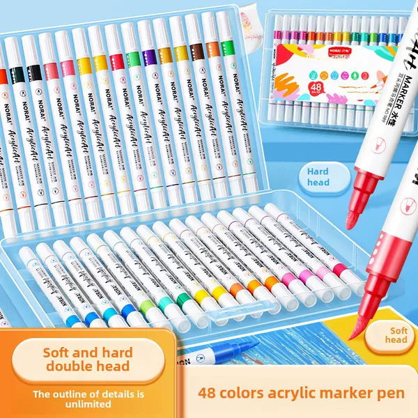 Noya Acrylic Marker Pen Large Capacity Children's Easy-To-Wash Watercolor Pen Set Student Art Opaque Color Pens Wholesale