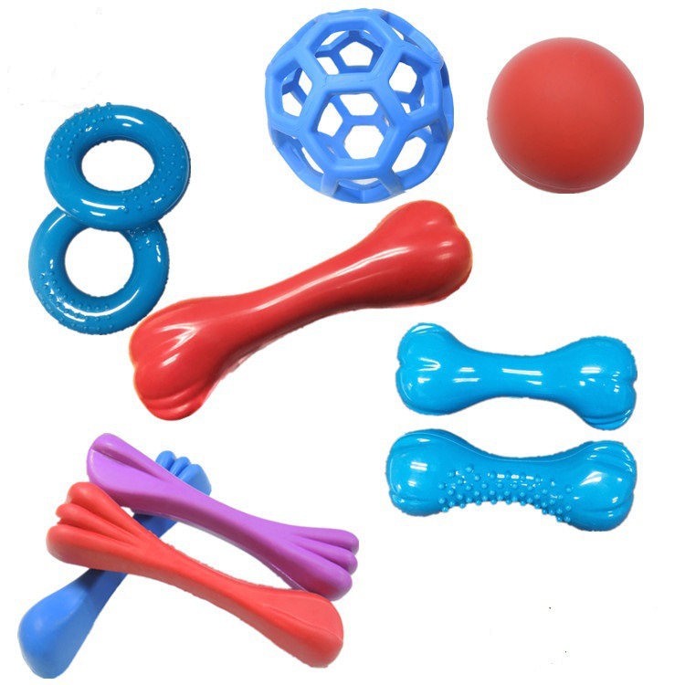 狗狗啃咬玩具实心耐磨耐咬洁齿磨牙棒天然橡胶材质咀嚼仿真骨头|ru