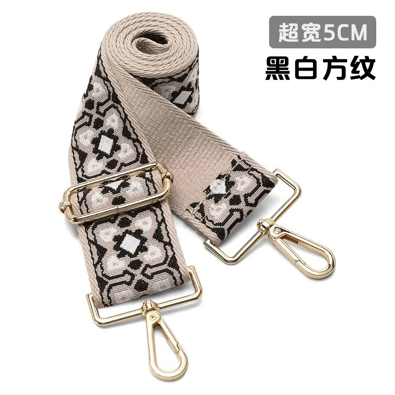 刺繍入りレディースバッグショルダーストラップクロスボディバッグストラップ調節可能なパーソナライズされたエスニックスタイルレトロ幅広ヨーロッパとアメリカのジャカードファッション交換|undefined