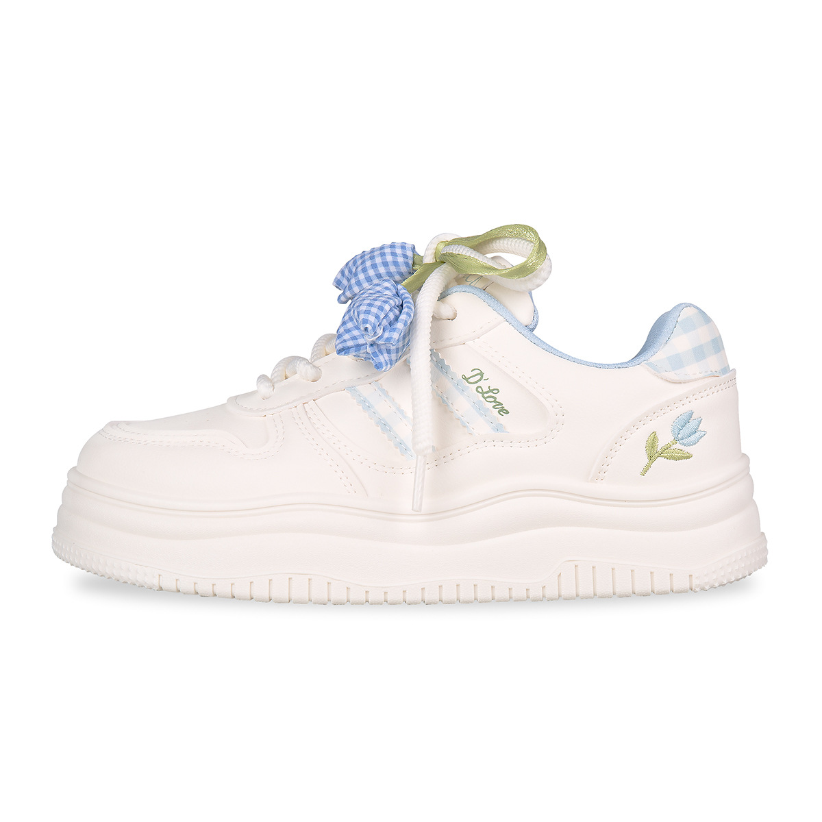 Women's Shoes Student Fashion Thick Bottom Leather White Shoes Cute Tall Versatile Casual Sports Shoes For Women_voghion.com