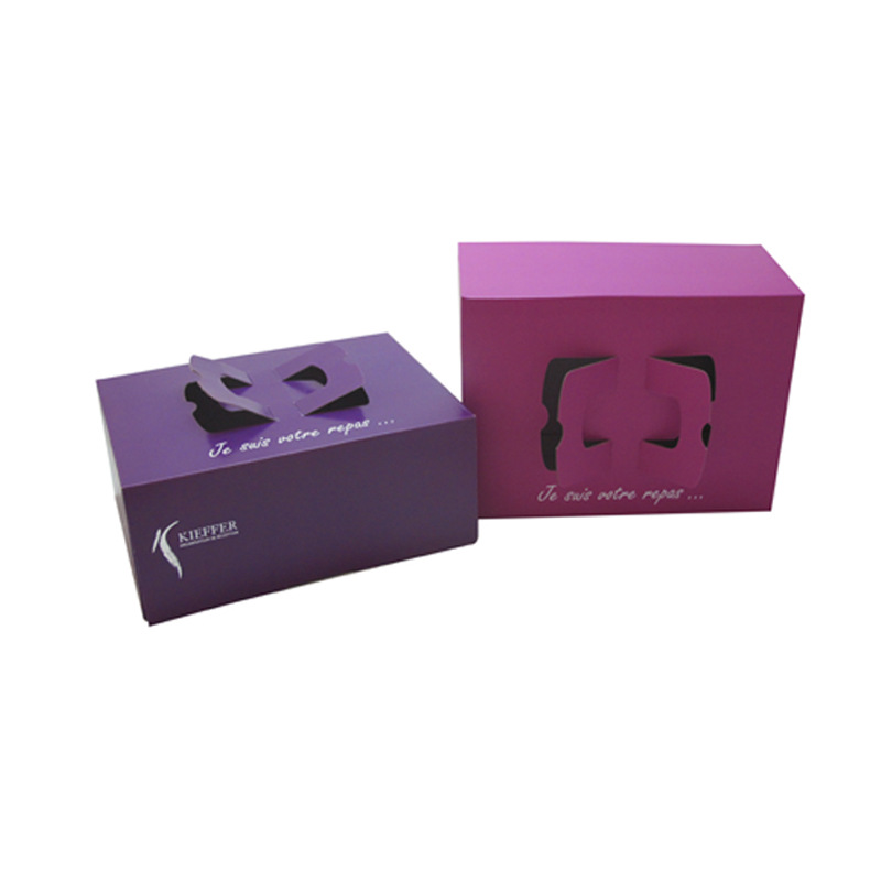 东莞厂家 手提开窗开马芬杯4杯蛋糕盒 生日蛋糕包装纸盒