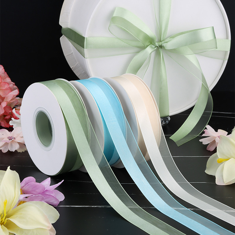 Huaxi medio satén medio satén de seda cinta floral empaque diy regalo cinta floral material de envoltura floral