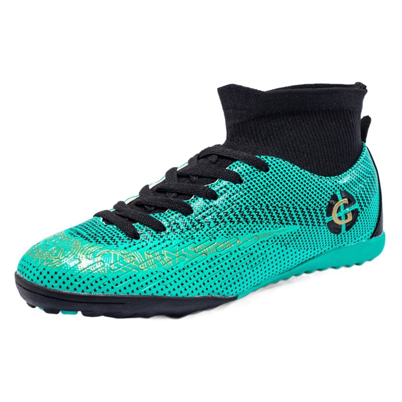 23 transfronteriza caliente resistente al desgaste de los hombres y las mujeres respirables Deportes bajo-top largo roto uñas zapatos de fútbol césped de la competencia de adultos zapatos de fútbol