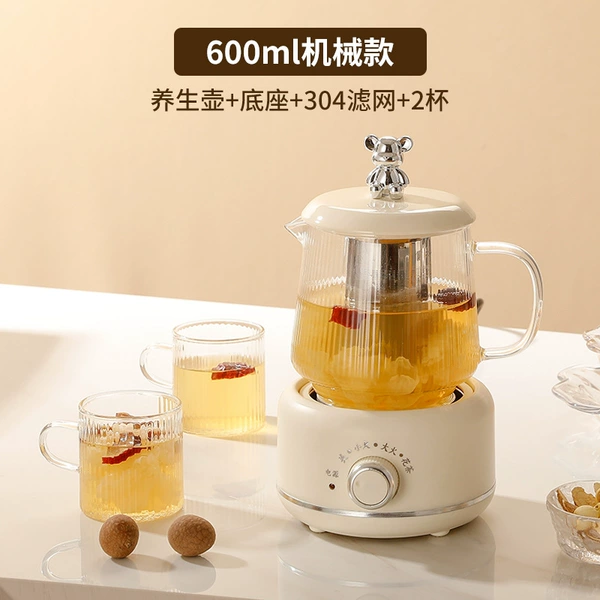 Manual electric stew cup + 2 cups + tea drain