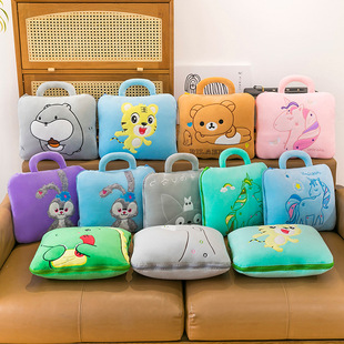 Cross-Border Multifunctional Cartoon Folding Pillow Quilt Car Pillow Nap Pillow Office Blanket Cushion Doll