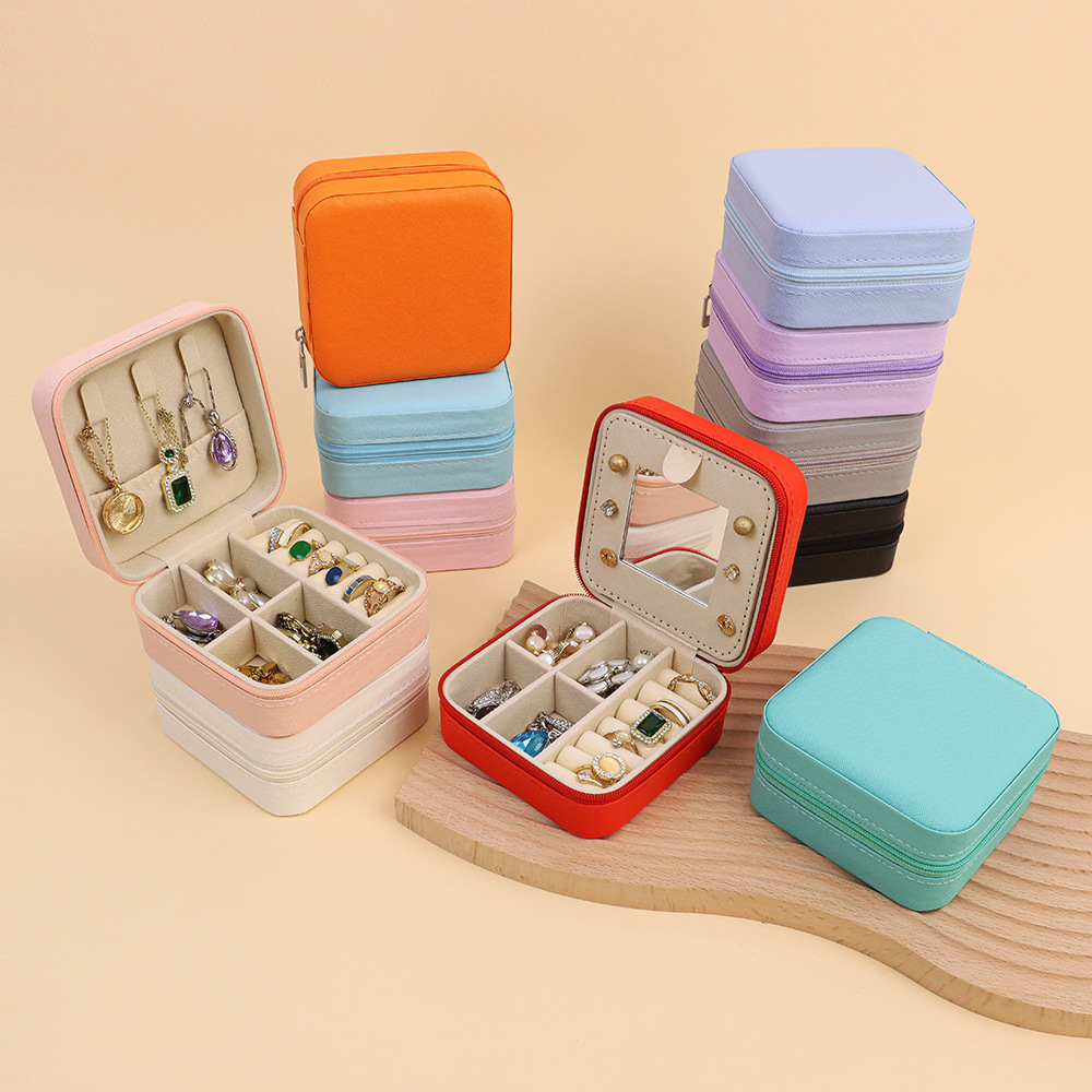 便携式首饰盒欧式公主韩国小旅行手饰品首饰包耳环戒指小收纳盒女