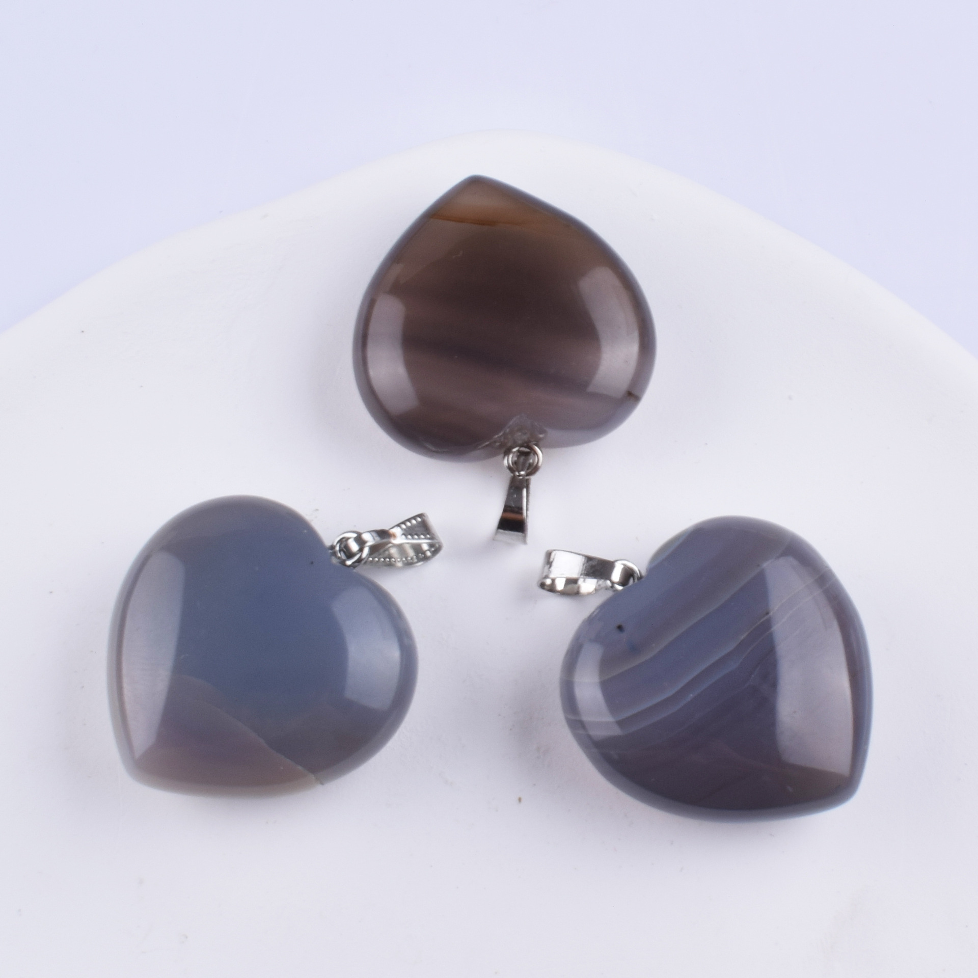 버클 - 펜던트 - 그레이 마노