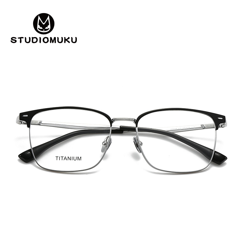 STUDIOMUKU gafas de madera frescas, marcos elegantes y restringidos, un marco de gafas cuadradas minimalistas retro de estilo Sven