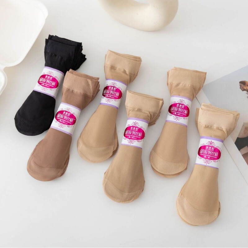 Mask steel wire socks women velvet wear-resistant anti-hook stockings spring and summer women's super elastic super soft short stockings wholesale