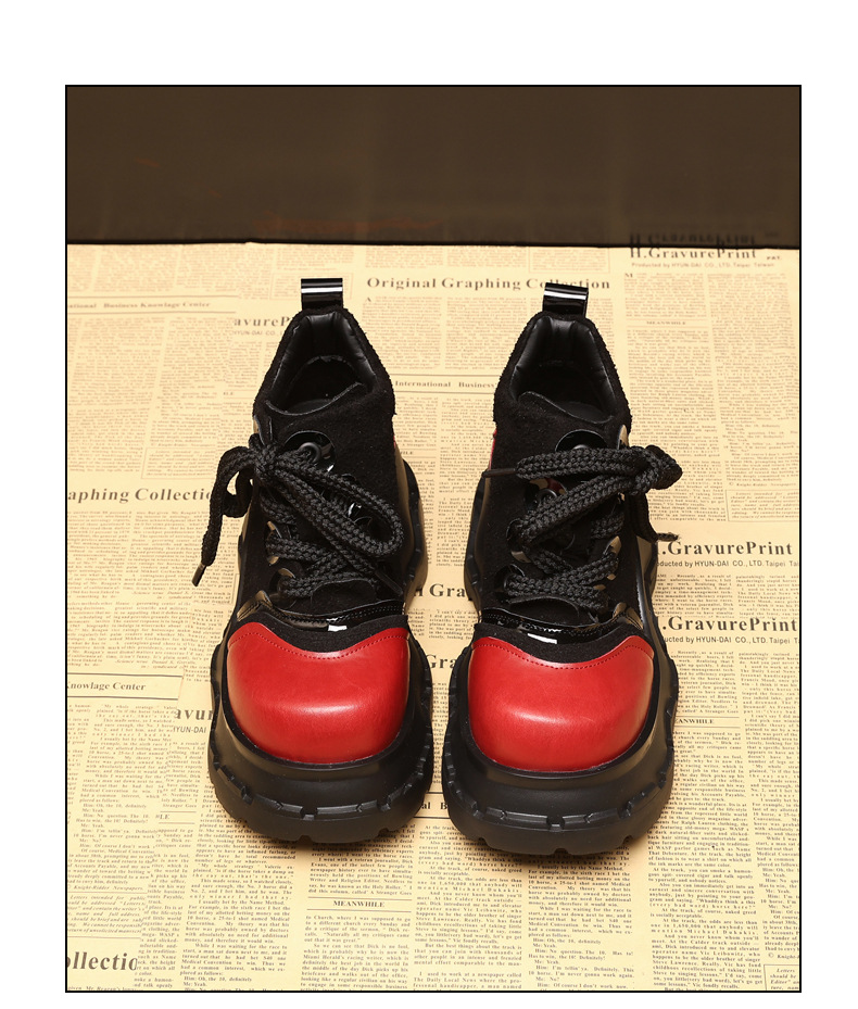 Boot nữ cổ ngắn đế xuồng tăng chiều cao phong cách thường ngày — màu đen chi tiết 16
