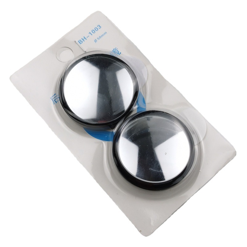 360 grados de rotación de tipo push coche pequeño espejo redondo espejo retrovisor coche gran vista espejo retrovisor punto ciego espejo solo paquete