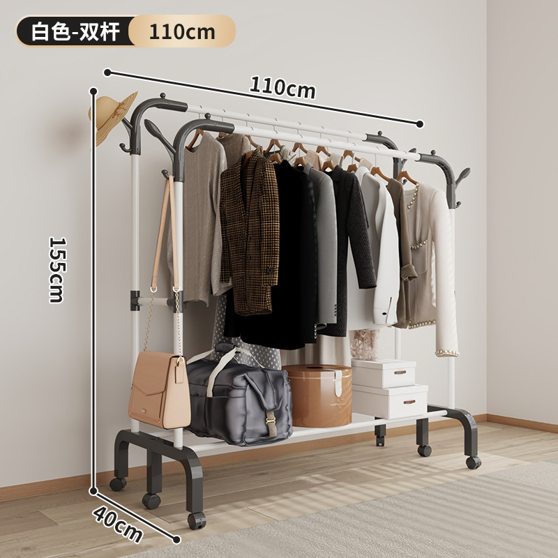 simple dormitorio percha de secado piso vertical dormitorio piso percha de sombrero casa balcón percha de ropa almacenamiento con ruedas percha de ropa