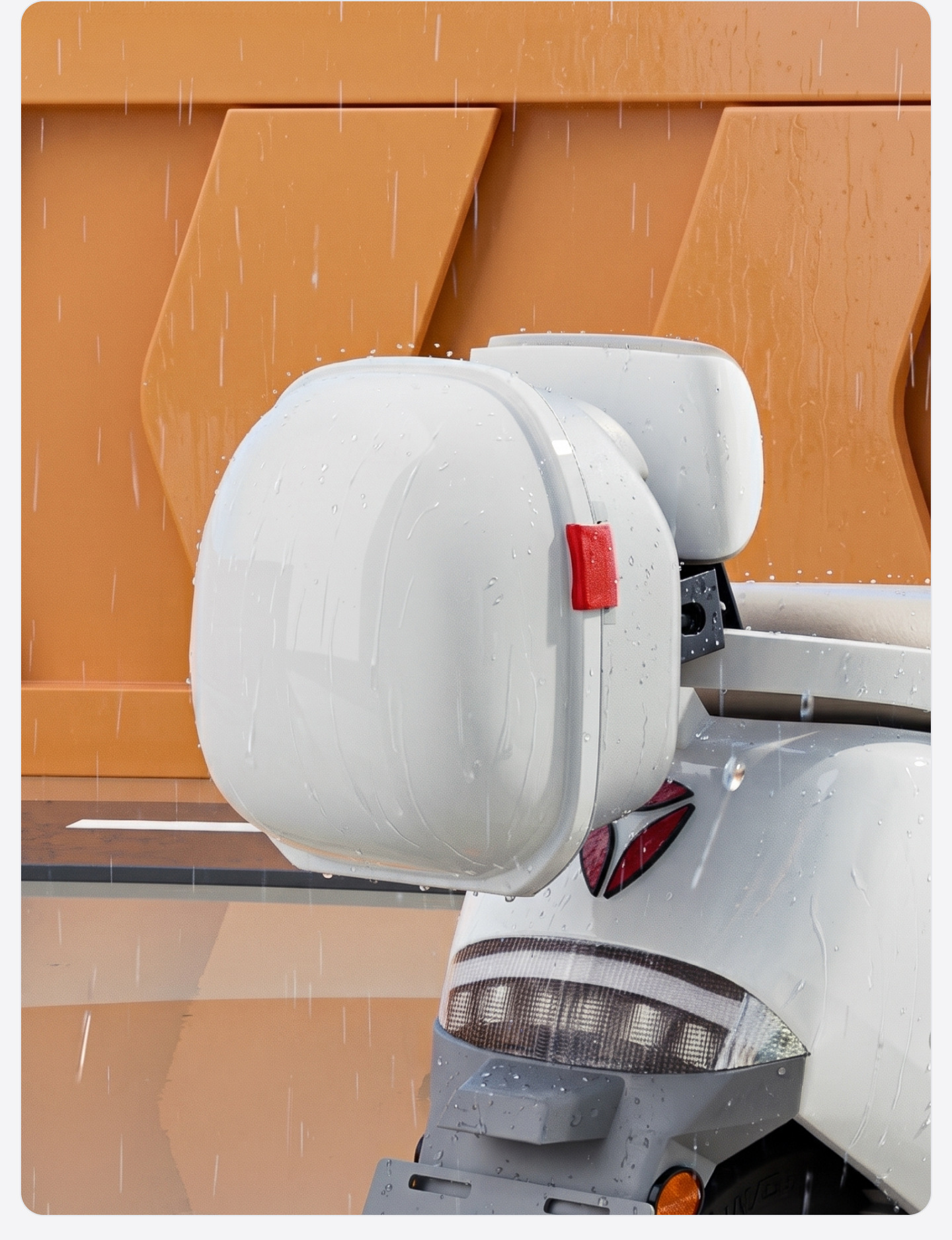 New model electric vehicle trunk, universal electric scooter rear backrest tail box, UFO-shaped storage, thickened electric scooter trunk