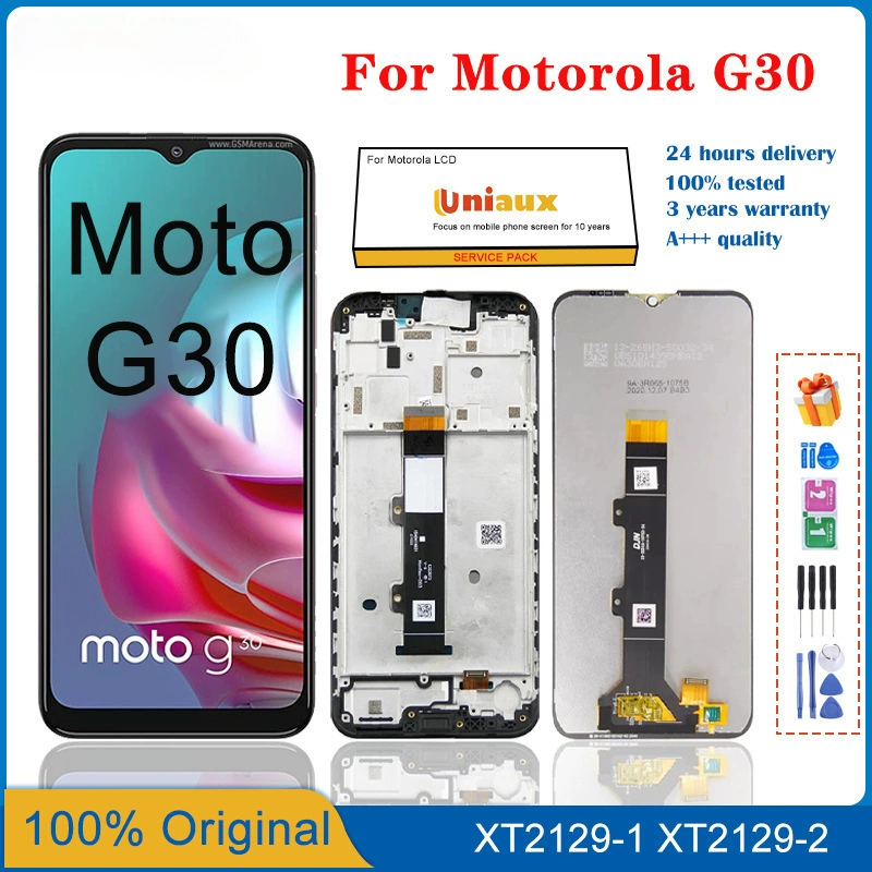 Совместимый экран Motorola Moto G30 дисплей LCD мобильного телефона внутренняя и внешняя сборка экрана с рамкой LCD дисплей