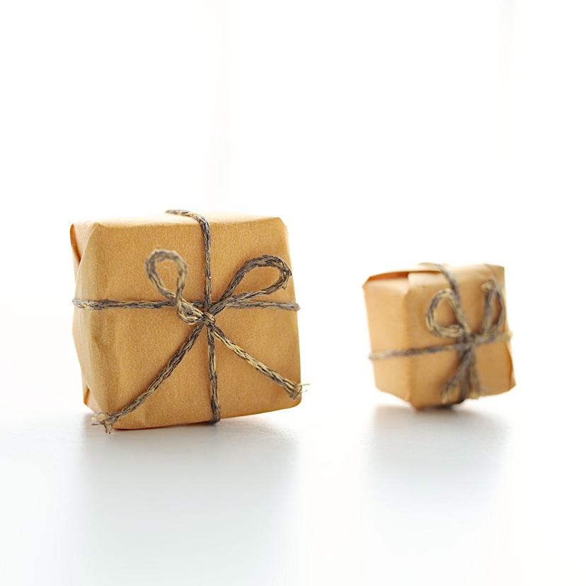 노란색 선물 가방 중소형 6개/세트