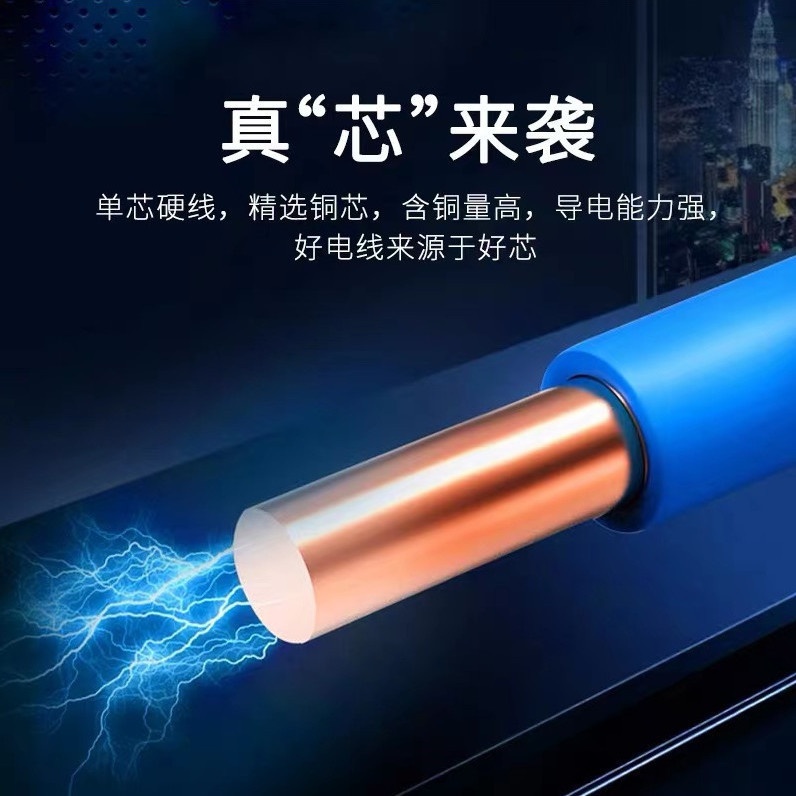国标BV2.5单芯纯铜电线4/1.5/6平方铜芯线家装铜线10单股家用硬线