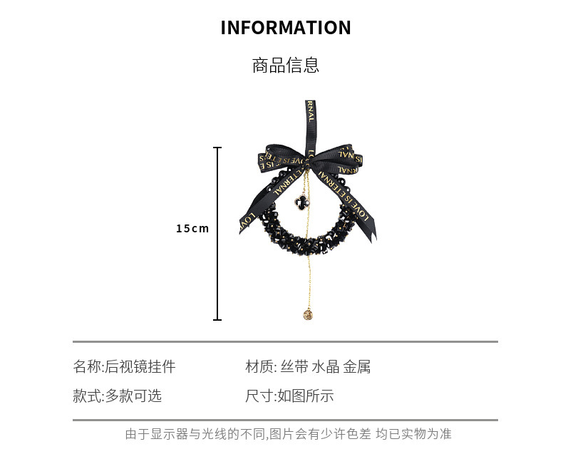 Full diamond handmade crystal car pendant creative luxury high-end rearview mirror car hanging chain decoration car interior goddess