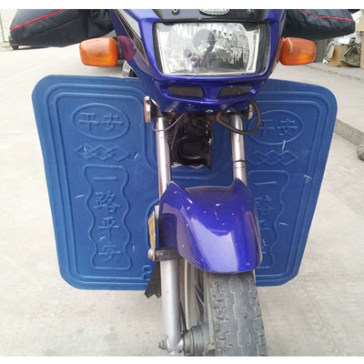 Motorcycle bumper, front guard bar, thickened Prince - one-blue-foam-wind-deflector-for-the-bumper-comes-with-a-cable-tie