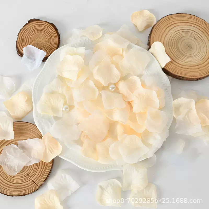 玫瑰花瓣一斤装花瓣无纺布仿真花酒店求婚布置婚房婚礼手撒花婚庆