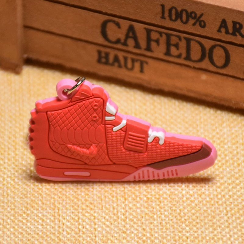 Keychain Adi 3D sneaker, soft PVC mini shoe charm, 8 × 4 × 2 cm, lightweight