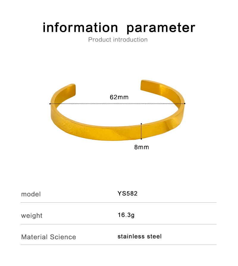 Großhandel Einfacher Stil Einfarbig Löwenzahn Rostfreier Stahl Manschettenarmbänder display picture 1