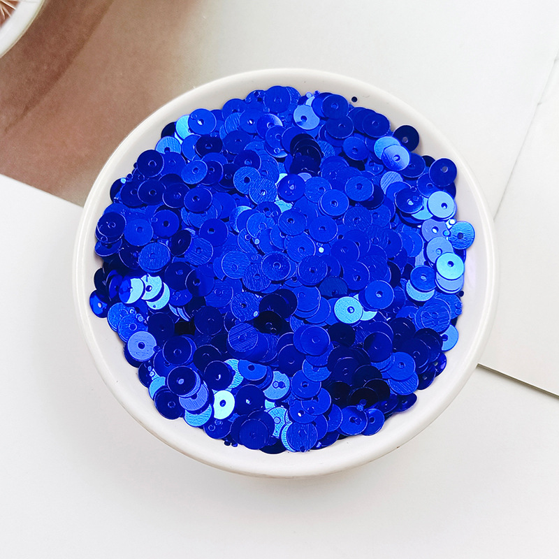 Yaluo PET lentejuelas 6MM ronda plana agujero medio DIY plata fondo multicolor de detección de Chuck de comercio exterior color mezclado PIN de fábrica