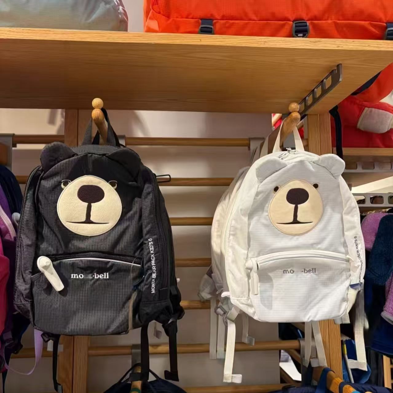 Japanese-style minimalist bear parent-child backpack, waterproof and wear-resistant outdoor children's school bag, casual backpack for elementary school students