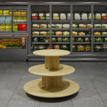 圆形置物架礼品展台便利店推头货架母婴货架烟酒柜台中岛柜展示台