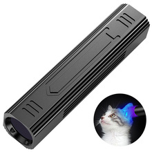LED伍德氏紫光灯猫藓灯荧光检测灯 USB充电365UV手电筒