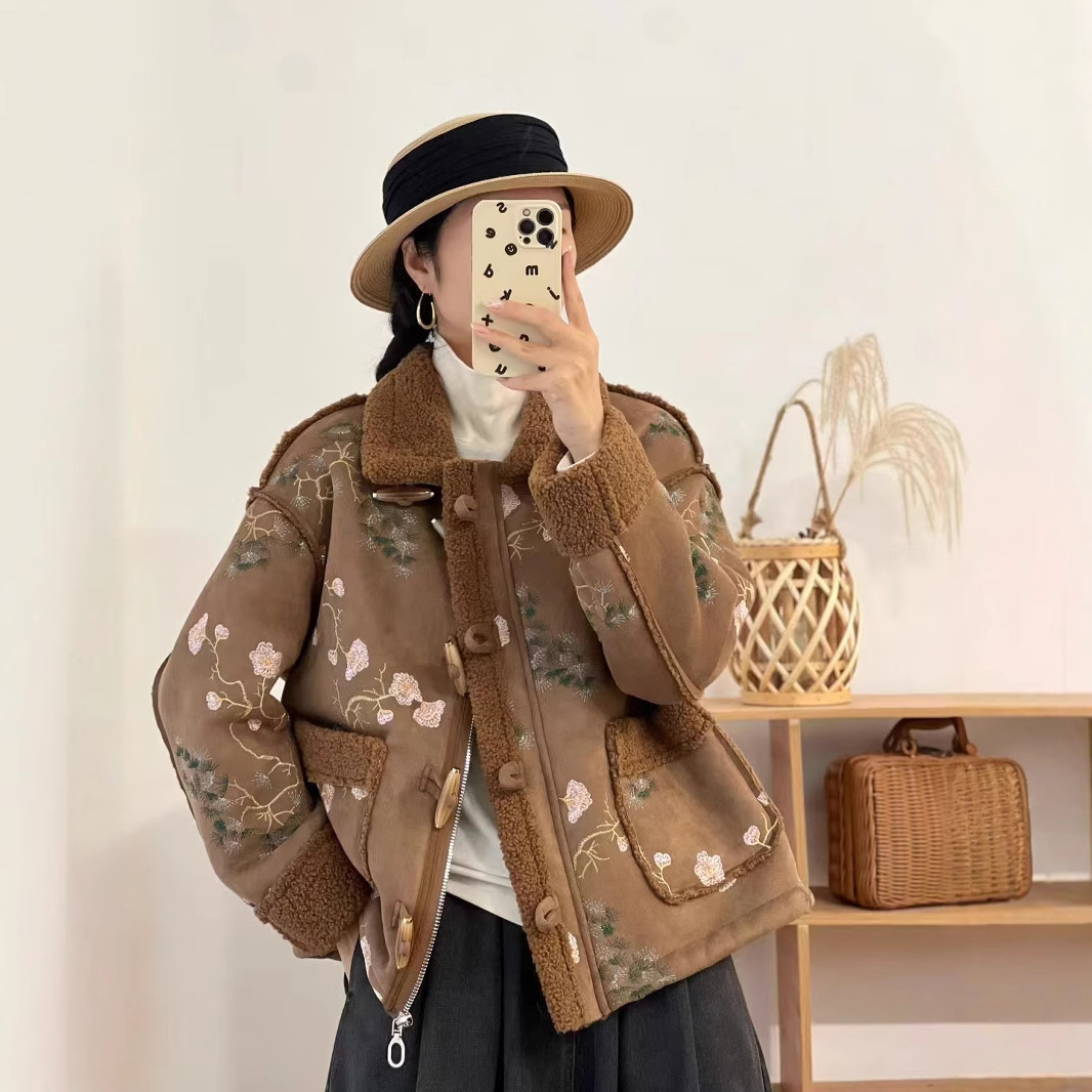 (2개) 가을과 겨울 달콤한 꽃 새로운 코트 느슨한 카디건