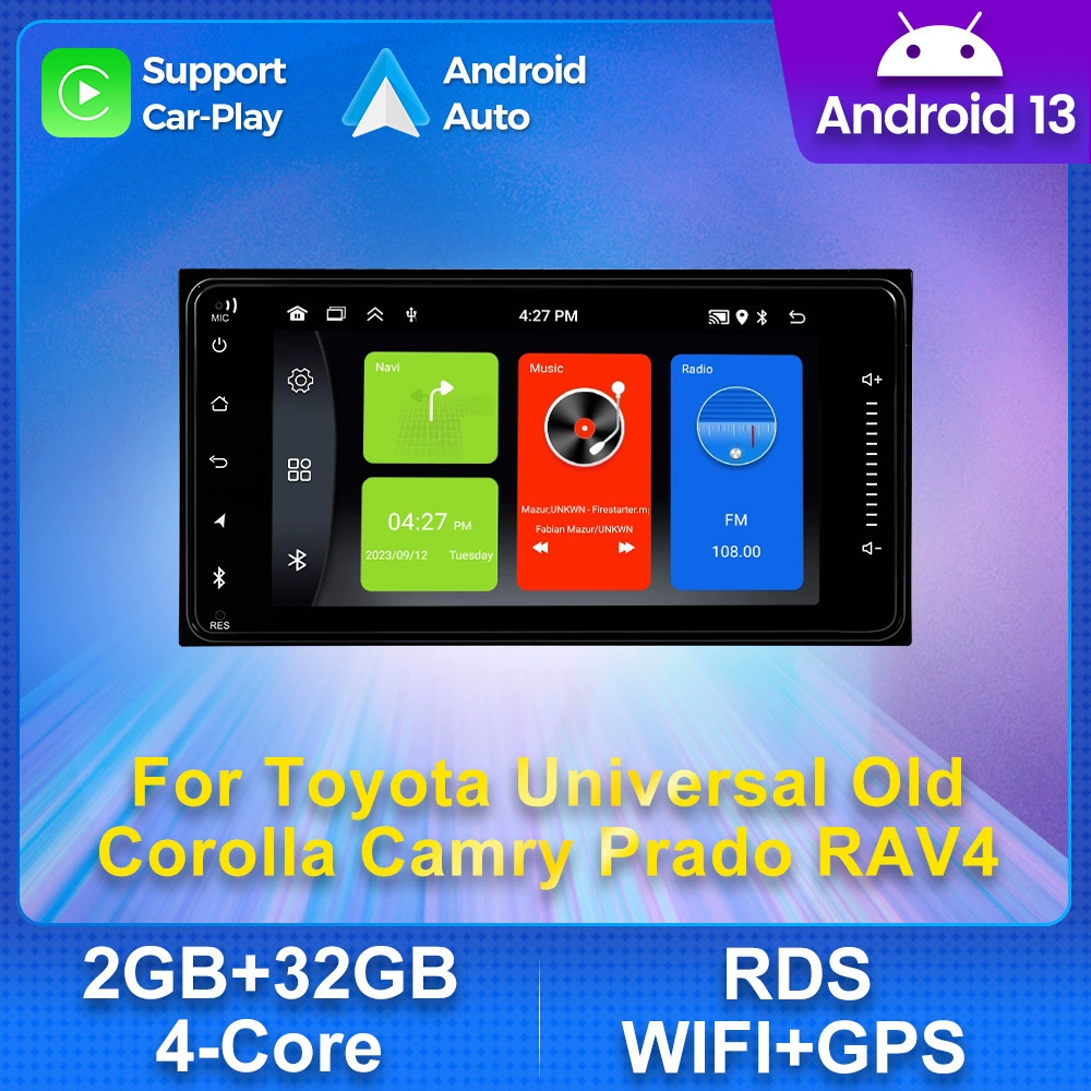 Подходящий к 7-дюймовому Toyota Общая машина ультра-тонкая 8227 Toyota Corolla Toyota Cross -для Android навигационные приборы