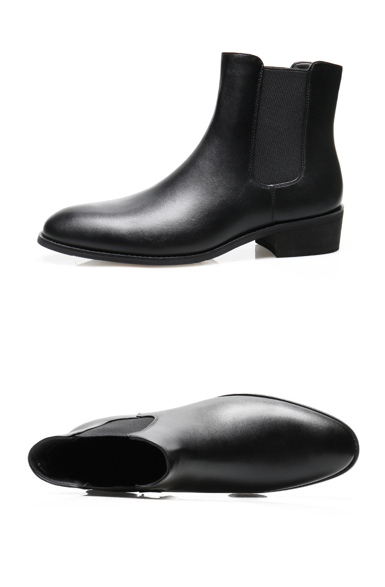Stivali da uomo alla moda, stivali a metà tubo autunno e inverno_voghion.com