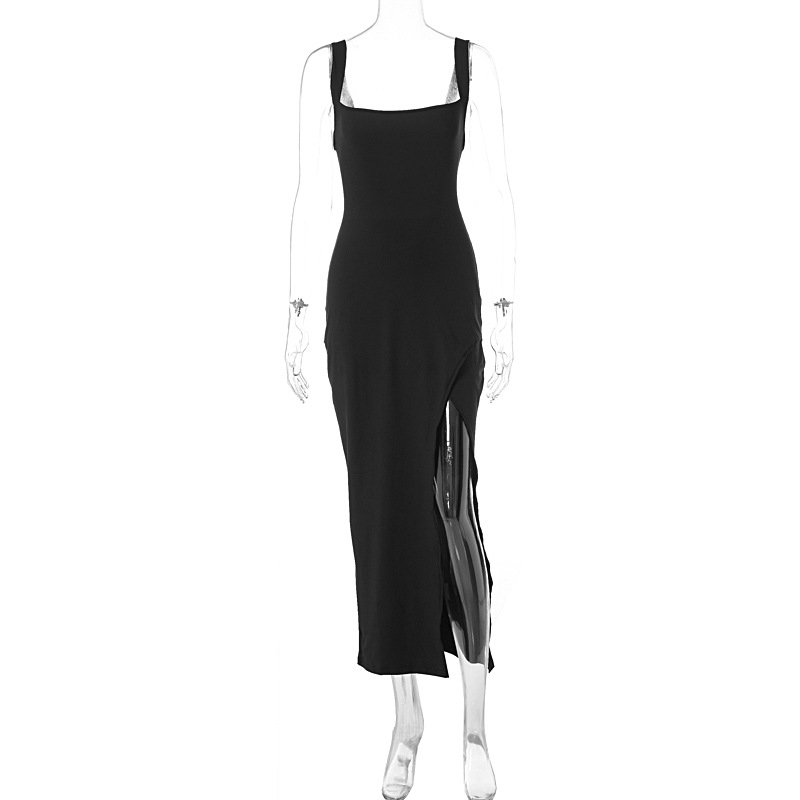 ChicShe European And American Style Cross-Border 2024 Summer New Slim Fit Elegant Sleeveless Split Backless Strap Bodycon_voghion.com