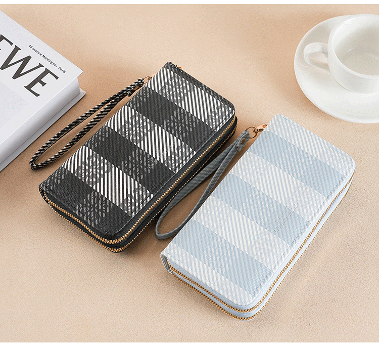 Women's Plaid Pu Leather Zipper Wallets display picture 4