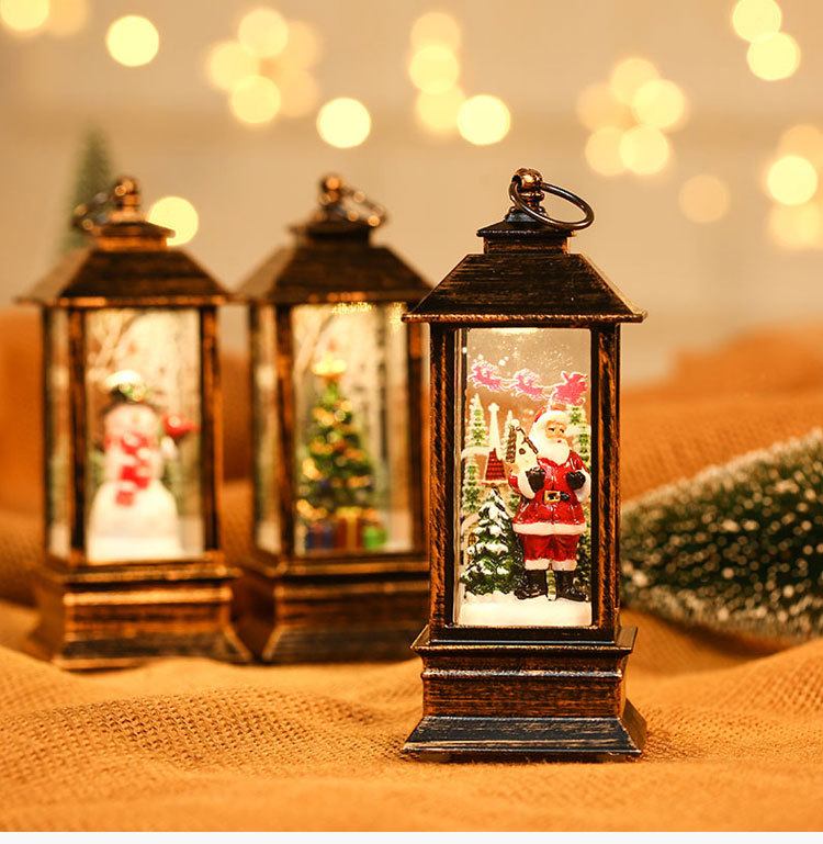 Snowman Interior Resin Brushed Gold Small Oil Lamp Christmas Decoration Wholesale Nihaojewelry display picture 12