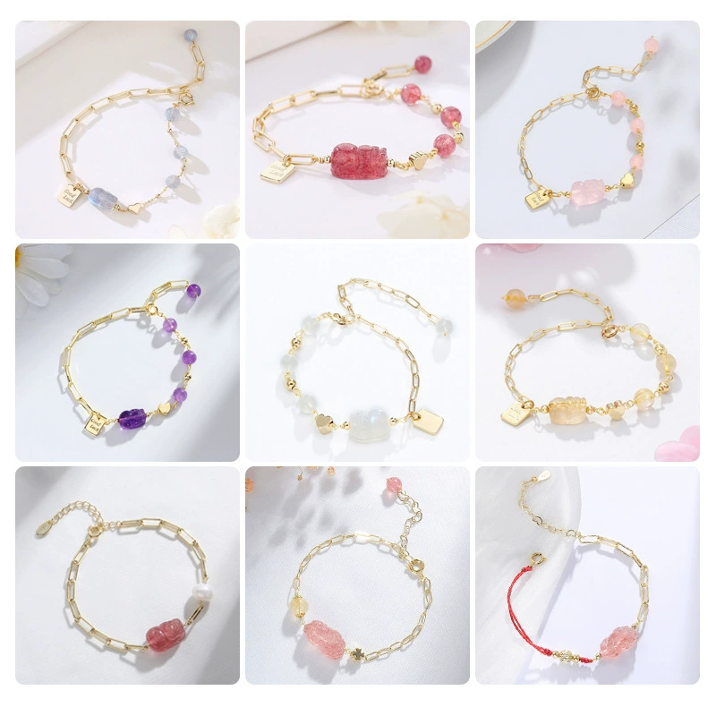 Natural water брендовый маленький дизайн кристал bracelet с аметистом