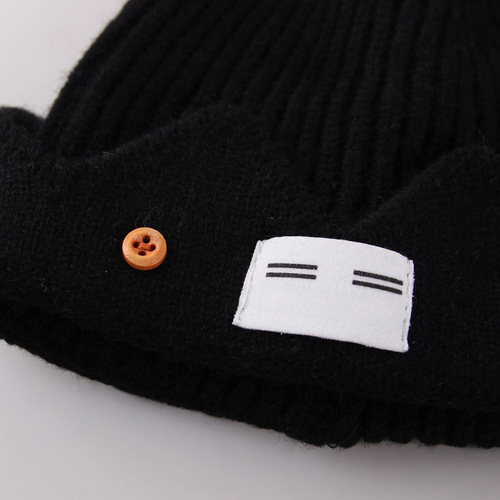 International River Valley Town Male Version Same Style Crown Melon Hat European and American College Style Banner Knitted Hat for Women Autumn and Winter Woolen Hat