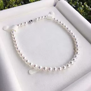 网红热推款赛天女9正圆 tian然淡水ak珍珠有核项链简约气质锁骨链