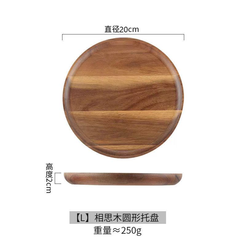 bandeja de madera de árbol de ebano, bandeja de almacenamiento de aire, plato de comedor oval japonés, pastel, pan, café, té, plato de madera sólida image 41