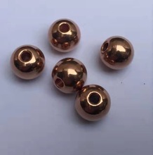 实心铜球打孔黄铜球3 4 6 8 10佛珠手链精密铜球铜珠纯铜配饰珠子