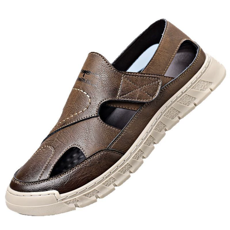 Новые мужские сандалии для летней верхней одежды, обувь с отверстиями для защиты от запаха, пляжные повседневные сандалии для вождения, 316