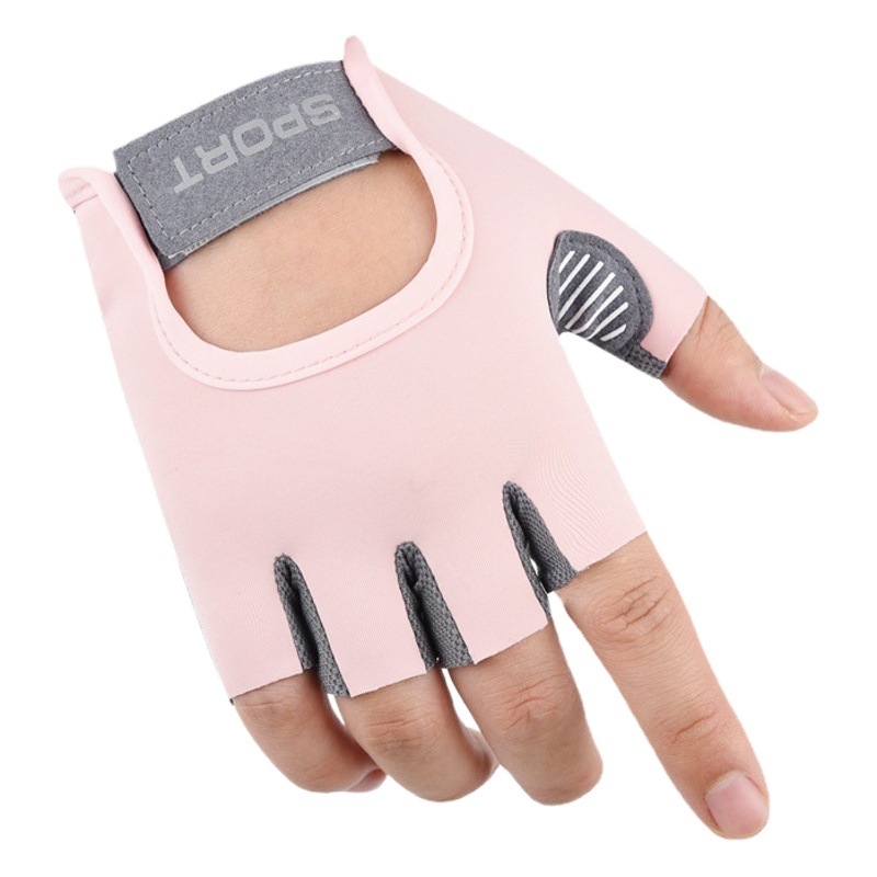 Nuevos guantes de fitness para mujer, guantes deportivos de medio dedo, silicona líquida, antideslizante, guantes de ciclismo resistentes al desgaste al por mayor