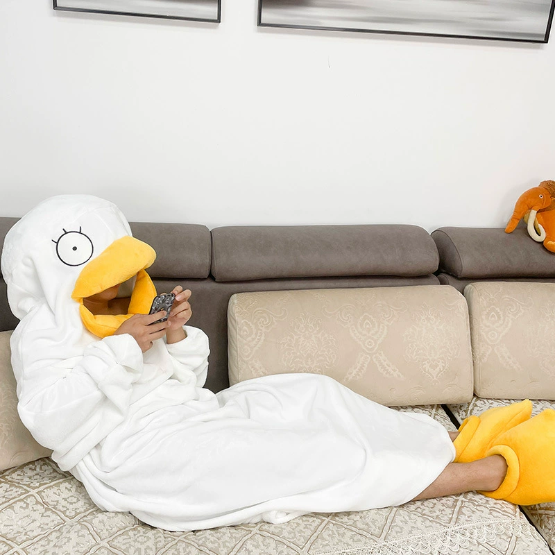 B.Duck халат для мужчин и женщин любимый, забавная пижама, утка пух